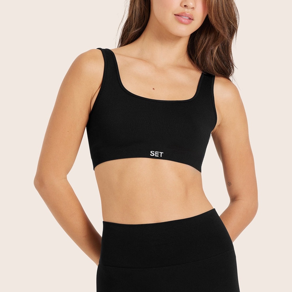 SET Active SCULPTFLEX® POWER BOX CUT BRA - ONYX Size LOnyx / L